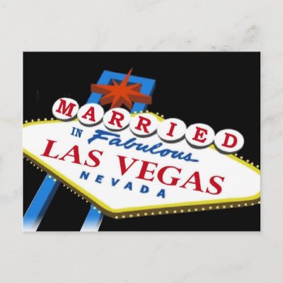 MARRIED In Fabulous Las Vegas Postcard