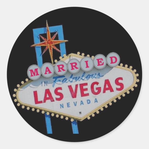 MARRIED In Fabulous Las Vegas Sticker Zazzle