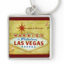Married in Fabulous Las Vegas - Vintage Key Chains