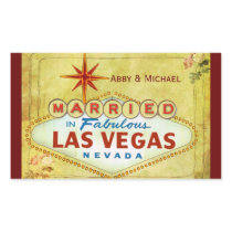 Married in Fabulous Las Vegas - Vintage Rectangular Sticker