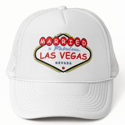 MARRIED In  Las Vegas Cherry logo cap Hat by vegasdusoleil