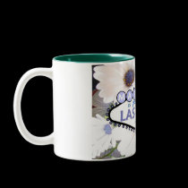 MARRIED In Las Vegas with Daises Two Tone Mug by vegasdusoleil MARRIED In Las Vegas with Daises Two Tone Mug