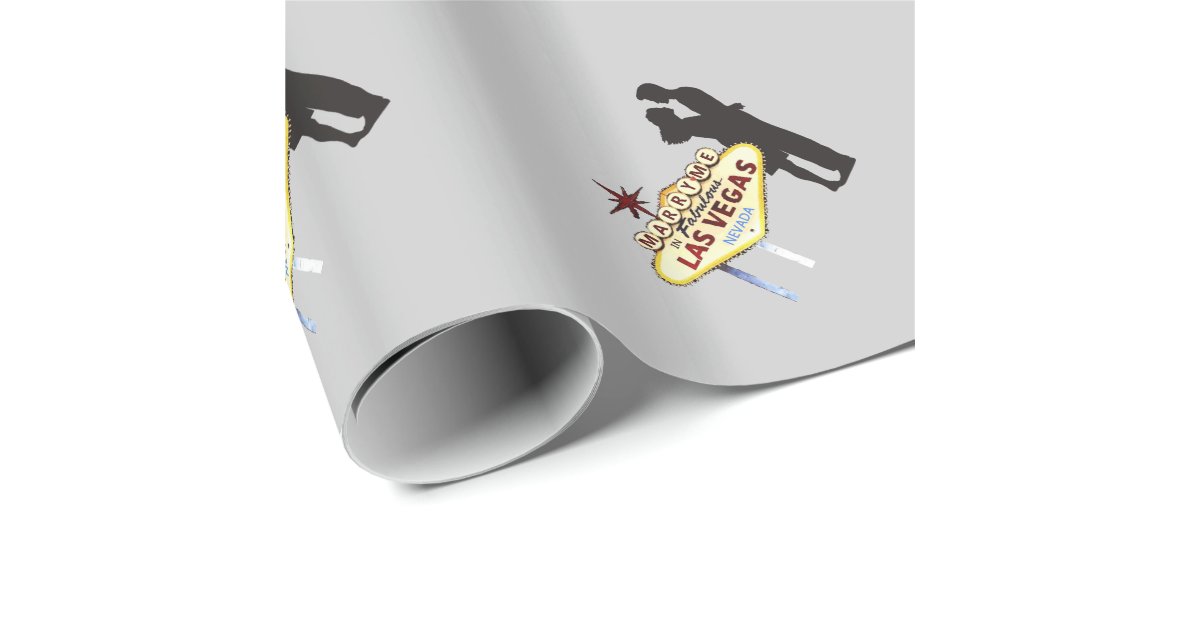 Married In Las Vegas Wrapping Paper Zazzle