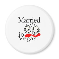 Married In Vegas (Dice) magnets