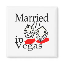 Married In Vegas (Dice) magnets