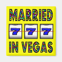 MARRIED IN VEGAS FRIDGE MAGNET