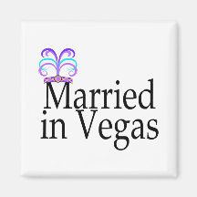 Married In Vegas Fridge Magnet