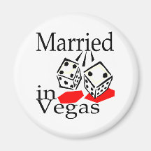 Married in Vegas Fridge Magnets
