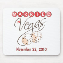 Married in Vegas mousepads