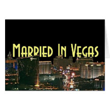 Married In Vegas (Strip) Announcement Card