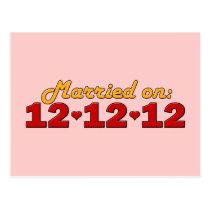 Married On 12.12.12 postcards