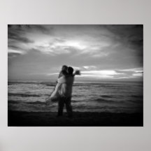 Married on the Beach 2, Oahu B&W Posters