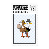 Married Ostrichs postage