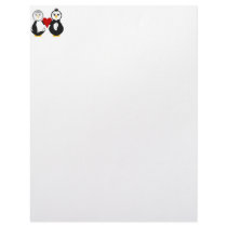Married Penguins Holding A Heart letterhead by mydeas Married Penguins Holding A Heart letterhead