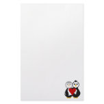 Married Penguins In Love Customized Stationery