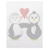 Married Penguins Thinking Love letterhead by mydeas Married Penguins Thinking Love letterhead