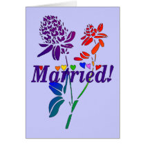 Married Rainbow Flowers cards