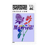 Married Rainbow Flowers Stamps