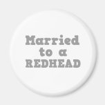 MARRIED TO A REDHEAD REFRIGERATOR MAGNETS