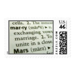 Marry - Definition - Engagement Wedding Postage Stamp