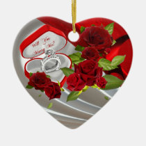 ornament, romantic, love, you, wedding, gift, gifts, women, shower, party, birthday, Ornament med brugerdefineret grafisk design