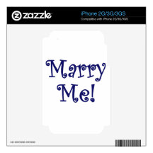 Marry Me! Decals For iPhone 3G
