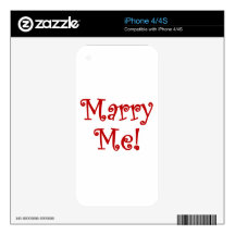 Marry Me! iPhone 4S Skin