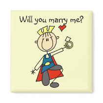 Marry Me Wedding Proposal Tshirts and Gifts magnets