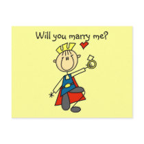 Marry Me Wedding Proposal Tshirts and Gifts postcards