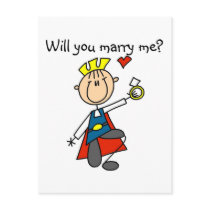 Marry Me Wedding Proposal Tshirts and Gifts postcards