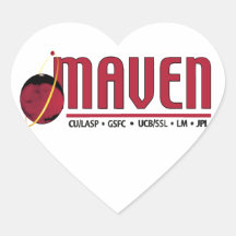 Mars Atmosphere and Volatile EvolutioN (MAVEN) Heart Stickers