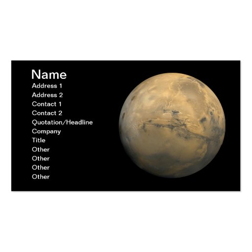 Mars Business Card Template