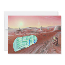 Mars colony personalized invitations