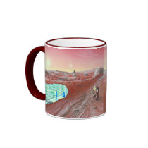 Mars colony coffee mugs