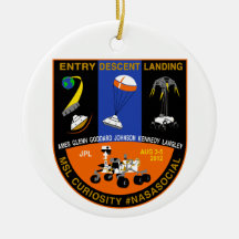 Mars Curioisty EDL NASA Social ornament