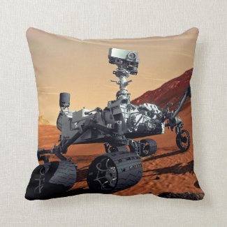 Mars Curiosity Rover Throw Pillow