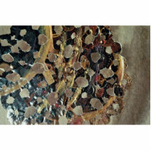Mars expedition artifact, mixed media on pastel pa cut outs