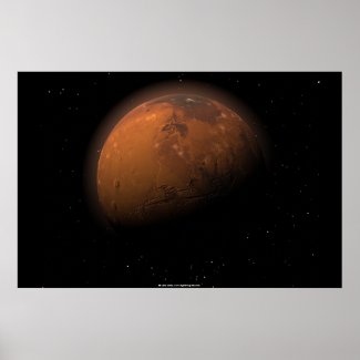 Mars in Partial Shadow Print