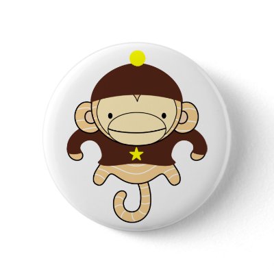 Mars Monkey Button - FRANKIE by Maribelmade