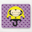 Mars Monkey Eggplant Mousepad - LEON by Maribelmade Mars Monkey Eggplant Mousepad - LEON