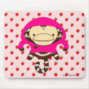 Mars Monkey Strawberries Mousepad - LULU by Maribelmade Mars Monkey Strawberries Mousepad - LULU
