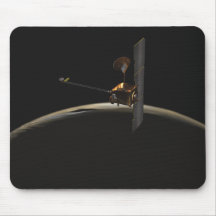 Mars Odyssey spacecraft over martian sunrise Mousepads