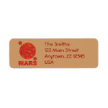 Mars Red Planet Art Customizable Address Labels