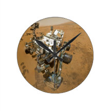 Mars Rover Curiosity at Rocknest Round Clock