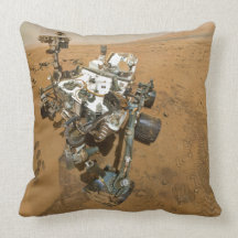 Mars Rover Curiosity at Rocknest Throw Pillow