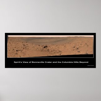 Mars Rover Spirit's Destination: Columbia Hills Posters
