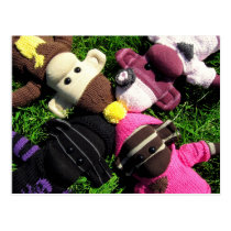 Mars Sock Monkey Post Card postcards