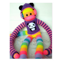 Mars Sock Monkey Post Card - Abbie postcards