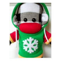 Mars Sock Monkey Post Card - Adam postcards