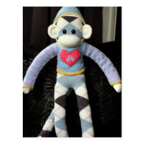 Mars Sock Monkey Post Card - Artie postcards